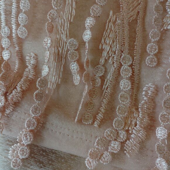 Lulus Dancing in a Dream mini Skirt Size Small S pink fairy lace sequin holiday - Picture 3 of 6